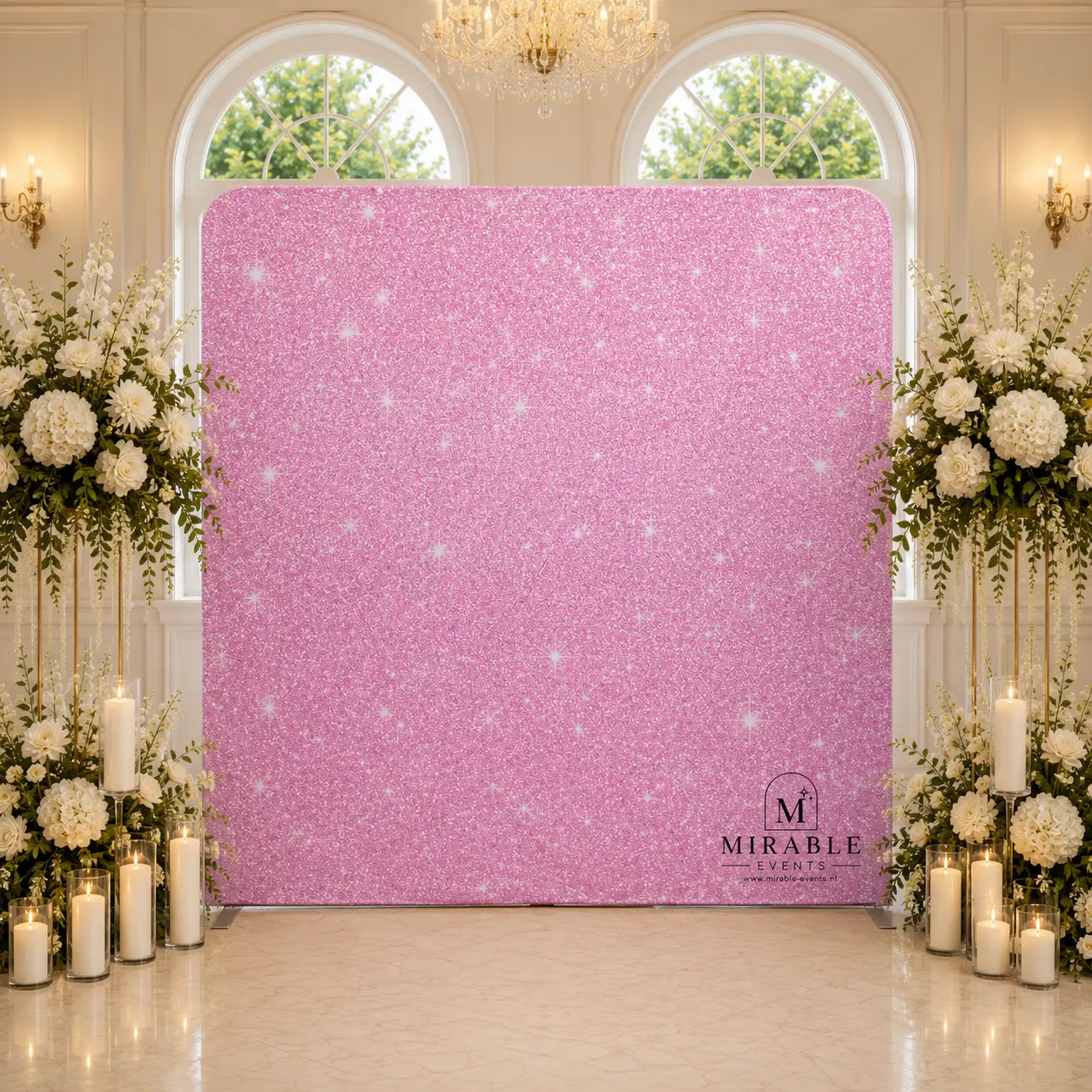 Photobooth achtergrond Pink Sparkle